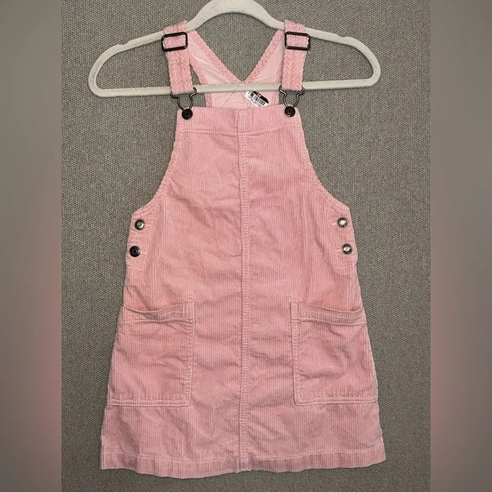 Cat & Jack size medium 8 Pink Kids Corduroy Overalls skirt